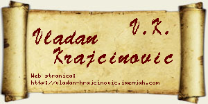 Vladan Krajčinović vizit kartica